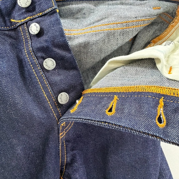 NUDIE JEANS Selvedge Denim tapered leg Rigid Steady Eddie II Denim Size 32 - Picture 9 of 16